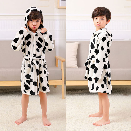 Kids Bathrobe Animal Hooded Towel